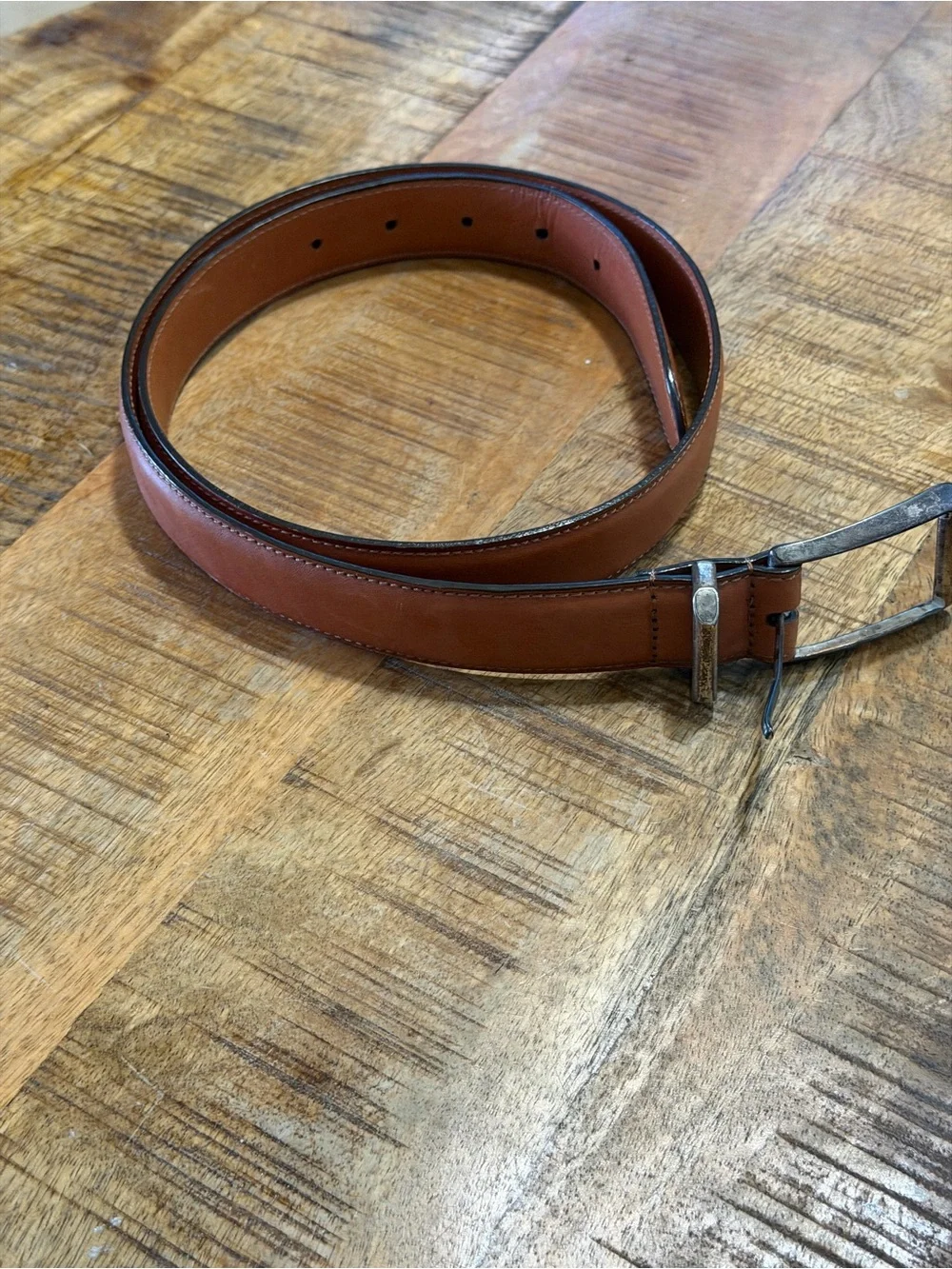 Coach British Tan Cowhide Leather Belt Size 36”, 1” Wide Unisex
